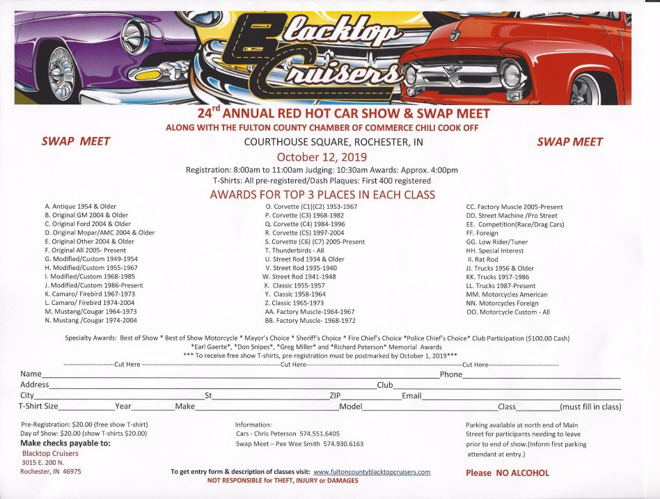 Area shows and cruises